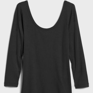 Ribbed ballet neck top